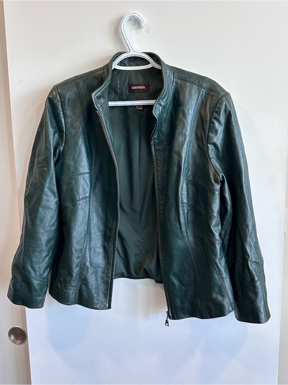 Danier Women's Deep Forest Green Leather Jacket